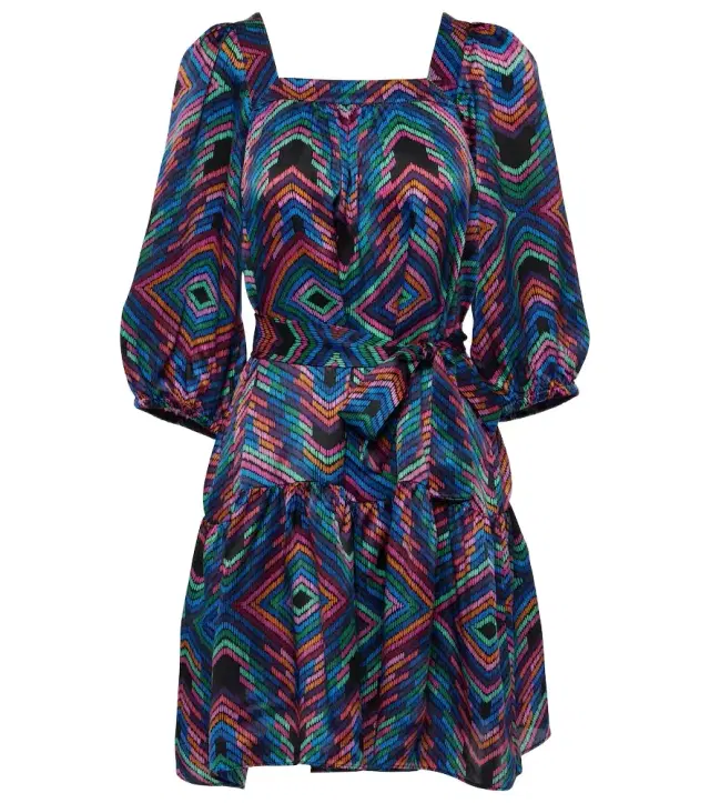 Eres Nightclub printed satin minidress