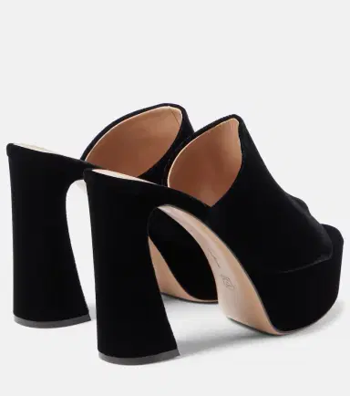 Gianvito Rossi Holly velvet platform mules | Thumbnail 2
