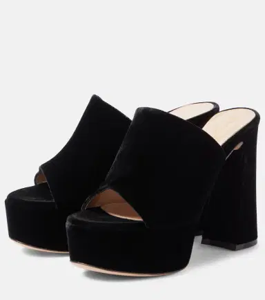 Gianvito Rossi Holly velvet platform mules | Thumbnail 3