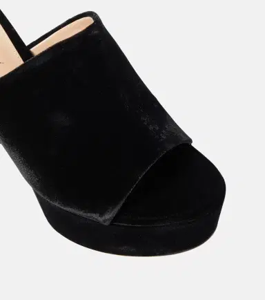 Gianvito Rossi Holly velvet platform mules | Thumbnail 4