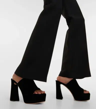 Gianvito Rossi Holly velvet platform mules | Thumbnail 5