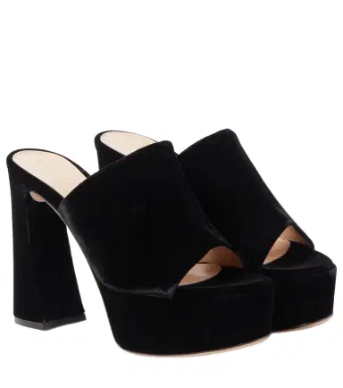 Gianvito Rossi Holly velvet platform mules | Thumbnail 1