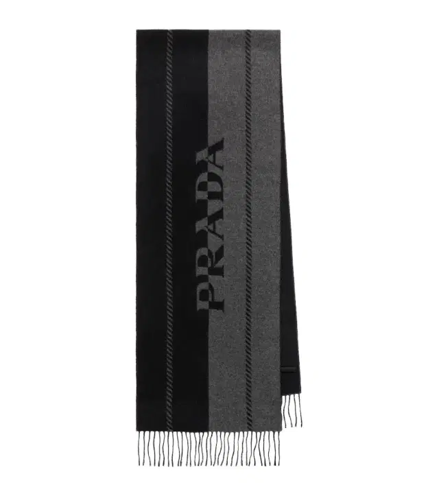 Logo wool jacquard scarf