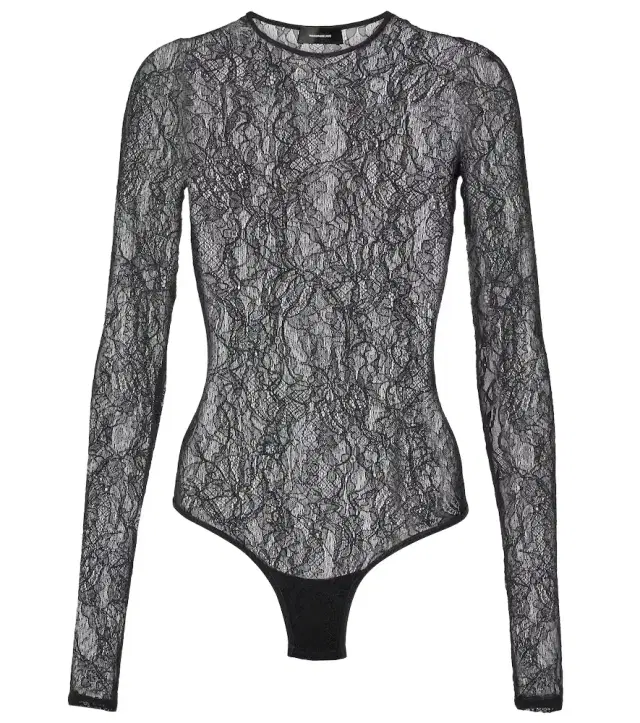 Wardrobe. NYC Floral lace bodysuit