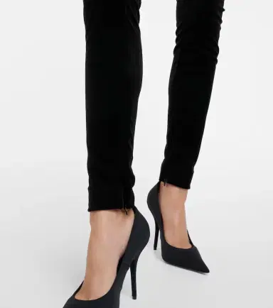 Wardrobe.NYC Wardrobe. NYC High-rise velvet leggings | Thumbnail 4