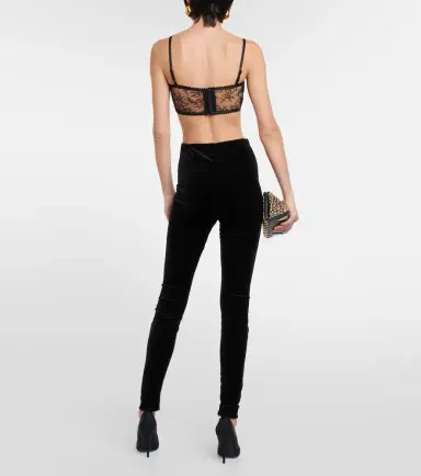 Wardrobe.NYC Wardrobe. NYC High-rise velvet leggings | Thumbnail 5