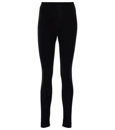 Wardrobe.NYC Wardrobe. NYC High-rise velvet leggings | Thumbnail 1