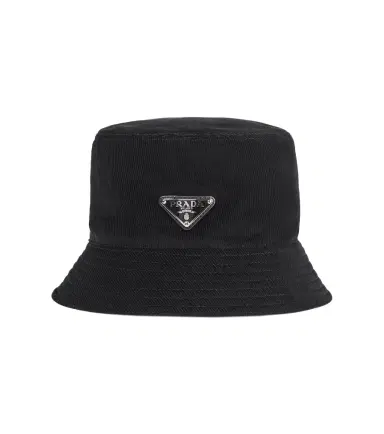 Prada Logo cotton corduroy bucket hat | Thumbnail 1