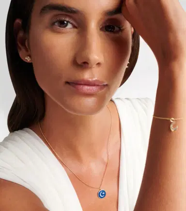 Sydney Evan Celestial Medallion 14kt gold chain necklace with diamonds | Thumbnail 5