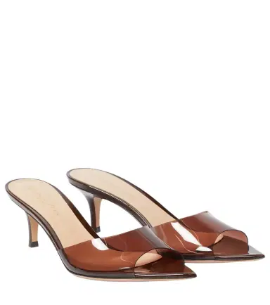 Gianvito Rossi Elle 55 TPU and patent leather mules | Thumbnail 1 Gianvito Rossi Elle 55 TPU and patent leather mules | Thumbnail 1