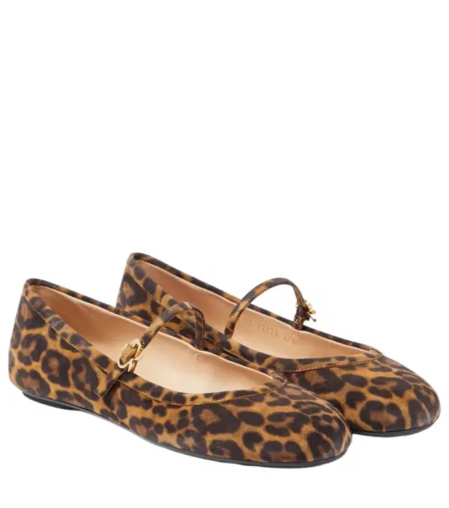 Gianvito Rossi Carla leopard-print suede ballet flats