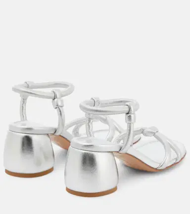 Gianvito Rossi Cassis metallic leather sandals | Thumbnail 4 Gianvito Rossi Cassis metallic leather sandals | Thumbnail 4