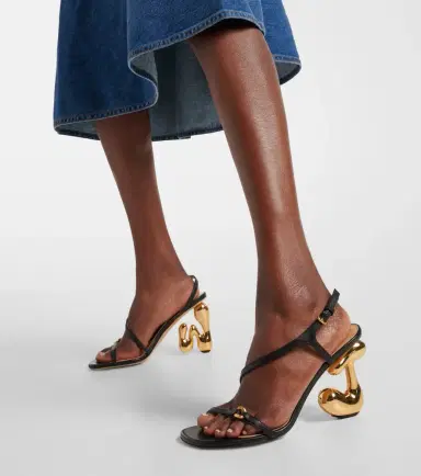 JW Anderson JW Bubble Heel leather sandals | Thumbnail 3 JW Anderson JW Bubble Heel leather sandals | Thumbnail 3