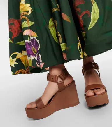 Gianvito Rossi Leather platform wedge sandals | Thumbnail 3