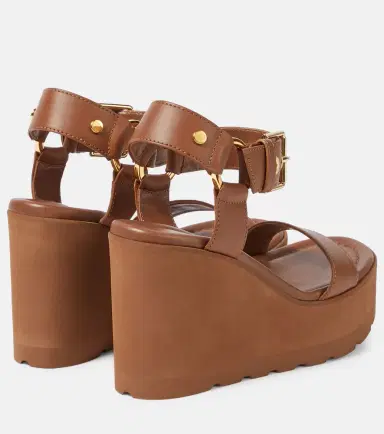 Gianvito Rossi Leather platform wedge sandals | Thumbnail 6