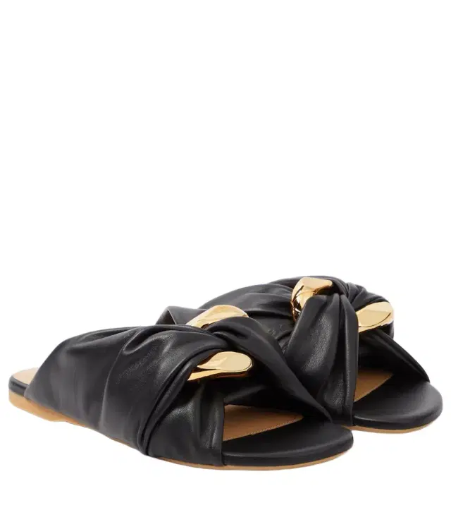 JW Anderson Corner leather slides
