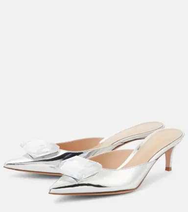 Gianvito Rossi Jaipur 55 embellished metallic leather mules | Thumbnail 2