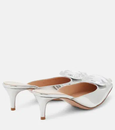Gianvito Rossi Jaipur 55 embellished metallic leather mules | Thumbnail 3