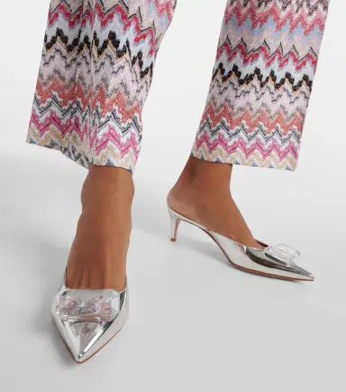 Gianvito Rossi Jaipur 55 embellished metallic leather mules | Thumbnail 6