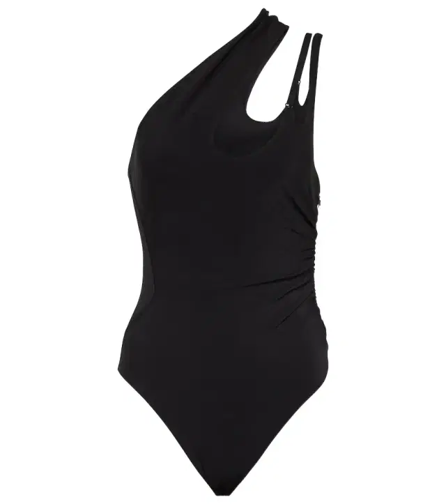 Mugler Asymmetric jersey bodysuit