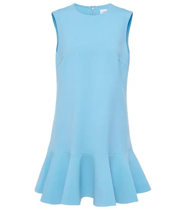 Oscar de la Renta Ruffle-trimmed wool-blend minidress