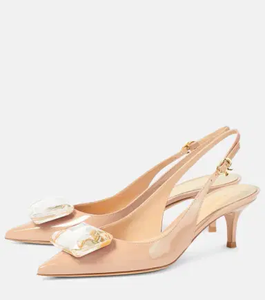 Gianvito Rossi Jaipur 55 patent leather slingback pumps | Thumbnail 3