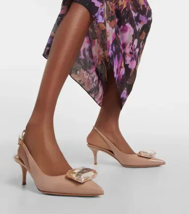 Gianvito Rossi Jaipur 55 patent leather slingback pumps | Thumbnail 6