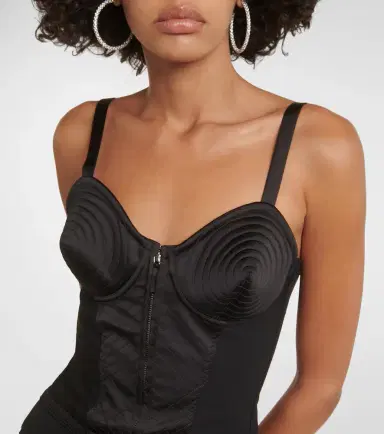 Jean Paul Gaultier Satin-trimmed bodysuit | Thumbnail 2