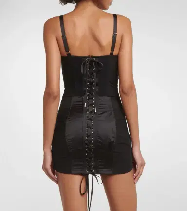 Jean Paul Gaultier Satin-trimmed bodysuit | Thumbnail 3
