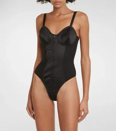 Jean Paul Gaultier Satin-trimmed bodysuit | Thumbnail 5