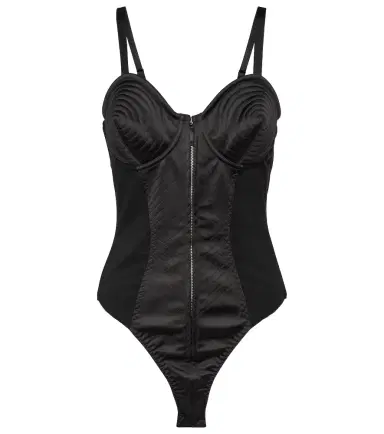Jean Paul Gaultier Satin-trimmed bodysuit | Thumbnail 1