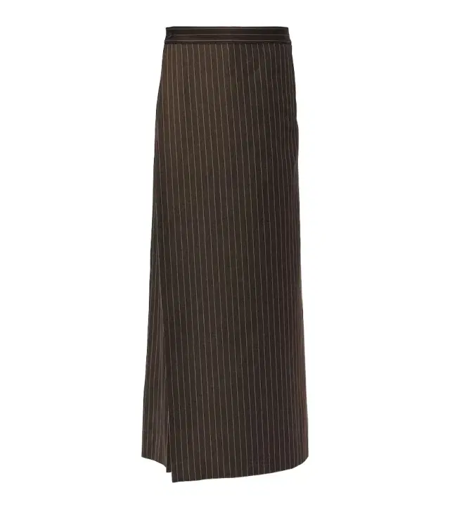 Jean Paul Gaultier Tattoo pinstripe wool-blend maxi skirt