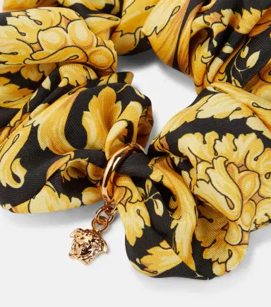 Versace Barocco embellished satin scrunchie | Thumbnail 2