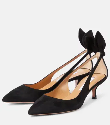Aquazzura Bow Tie 50 suede pumps | Thumbnail 5