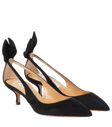 Aquazzura Bow Tie 50 suede pumps | Thumbnail 1