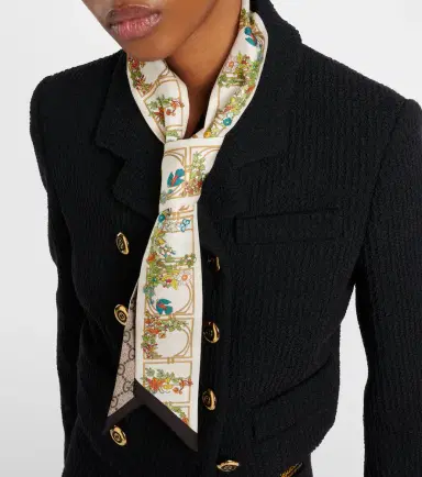 Gucci Printed silk twill scarf | Thumbnail 2