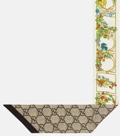 Gucci Printed silk twill scarf | Thumbnail 3