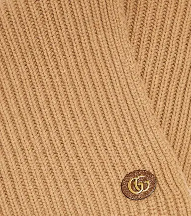 Gucci Ribbed-knit wool and cashmere scarf | Thumbnail 3