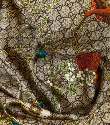 Gucci Printed silk twill scarf | Thumbnail 2