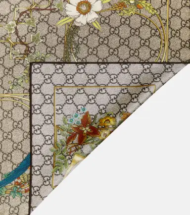 Gucci Printed silk twill scarf | Thumbnail 3