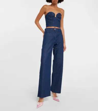 Magda Butrym Denim bustier top | Thumbnail 3