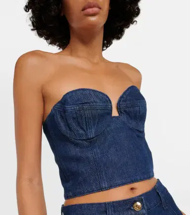 Magda Butrym Denim bustier top | Thumbnail 5