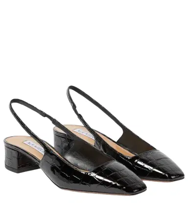 Aquazzura Ginza 35 patent leather slingback pumps | Thumbnail 1