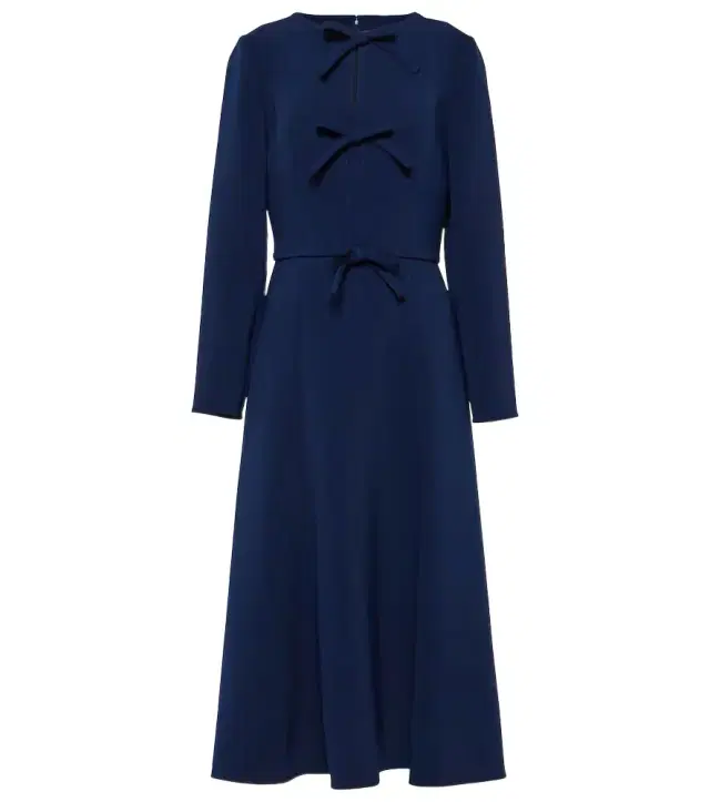 Bow-detail midi dress