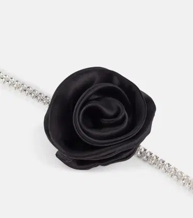 Magda Butrym Floral-appliqué crystal-embellished choker | Thumbnail 3