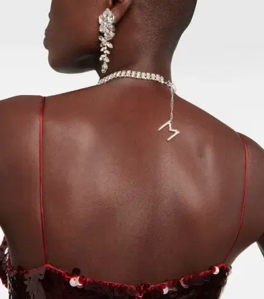 Magda Butrym Floral-appliqué crystal-embellished choker | Thumbnail 5