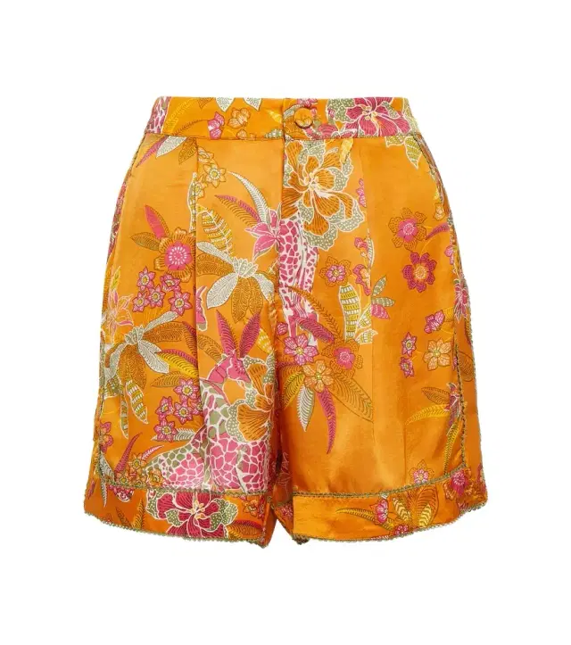 Poupette St Barth Isabelle floral high-rise shorts
