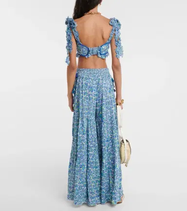 Poupette St Barth Ariane floral crop top | Thumbnail 3