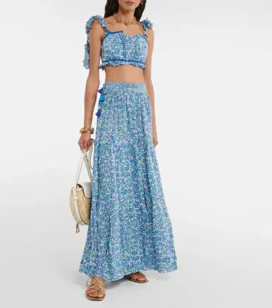 Poupette St Barth Ariane floral crop top | Thumbnail 4