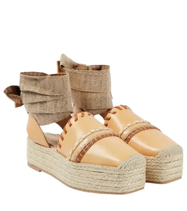 Ulla Johnson Leather platform espadrilles
